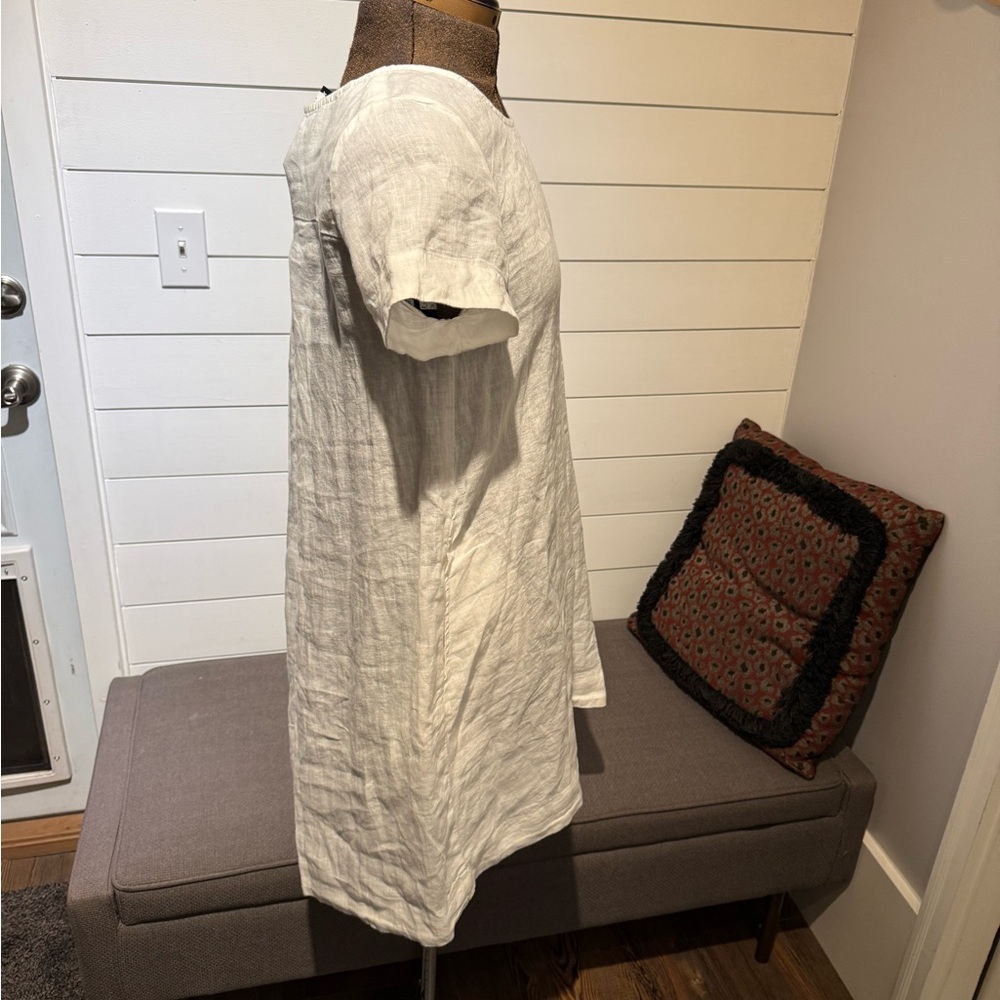 James Perse Crisp Linen Midi-Dress